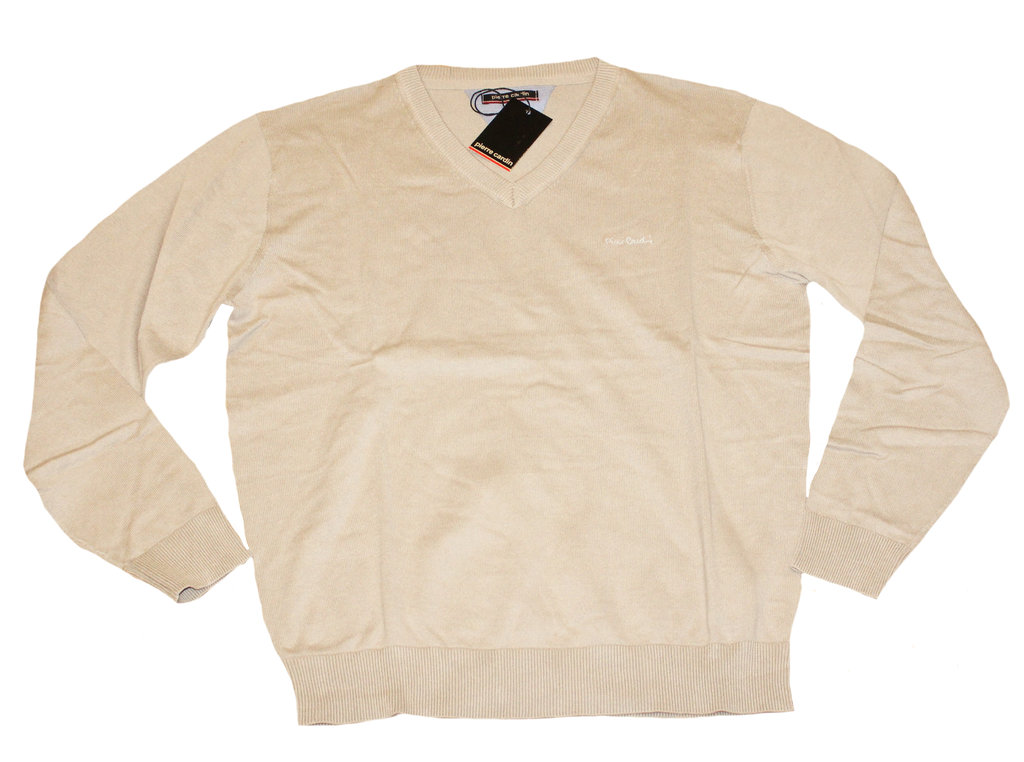 PIERRE CARDIN Pullover Pulli beige 100% Baumwolle Gr. XL 54 / 56 neu